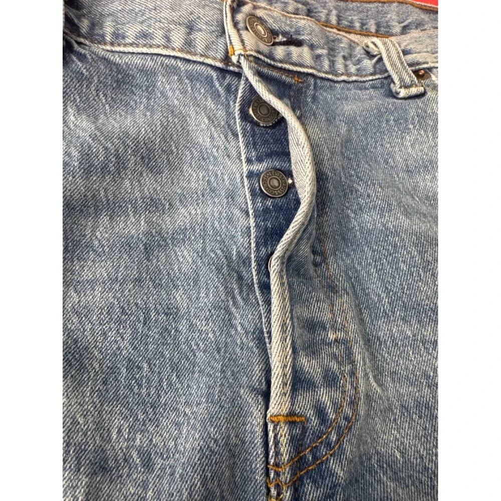 Levi's 501 Jeans Mens W35 L34‎ Button Fly Straight Leg Y2K Medium Wash